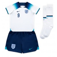 Anglicko Harry Kane #9 Domáci Detský futbalový dres MS 2022 Krátky Rukáv (+ trenírky)